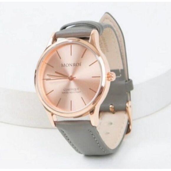 Monroé Classique Watch in Sunburst Solerose NWT - Picture 1 of 8